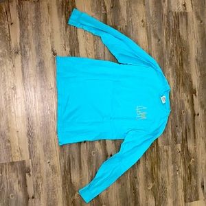 Long sleeve aqua Tri Delta Spirit Jersey.